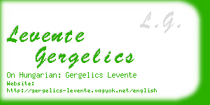 levente gergelics business card